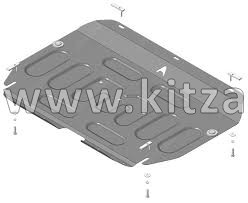 Защита двигателя и КПП (сталь 2мм + крепеж) "Фирма Alfeco" JAC J7 ALF5608st